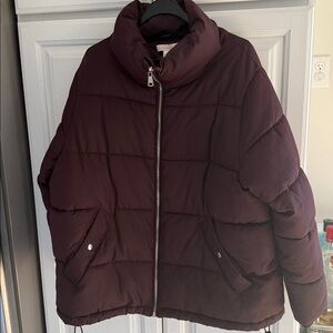 H&M Women's Puffer Jacket - Plum L